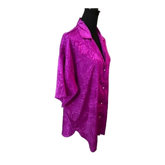 Vintage Purple VS Gold Label Pajama Top Medium Large - Picture 4 of 12